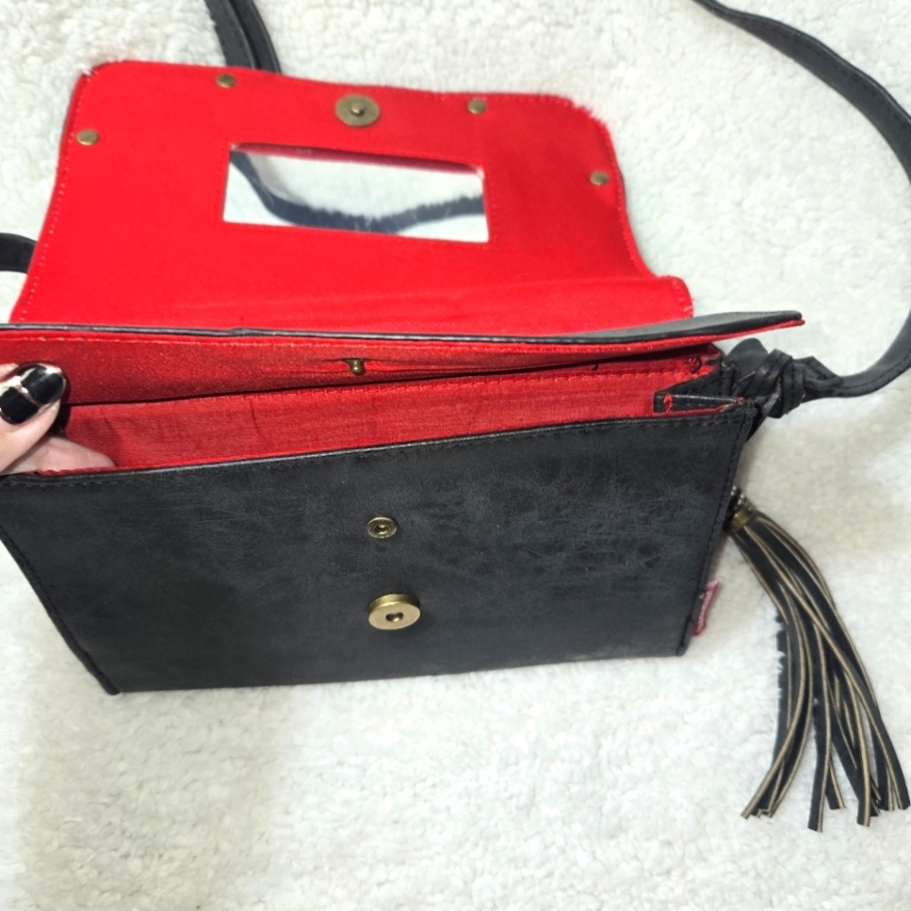 UNIONBAY Transforms 2 Crossbody Clutch OR Wallet W/ Mirror WESTERN TASSELS EUC - Picture 7 of 8